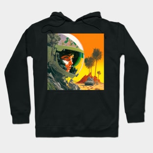 We Are Floating In Space - 89 - Sci-Fi Inspired Retro Artwork Hoodie